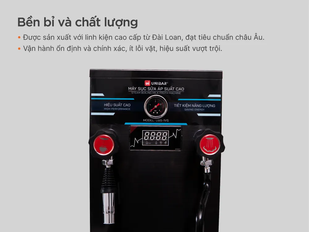 Máy sục sữa áp suất cao Unibar UBS-1VS - ảnh 3