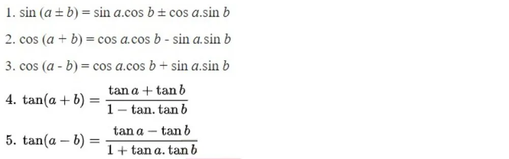 công thức lượng giác