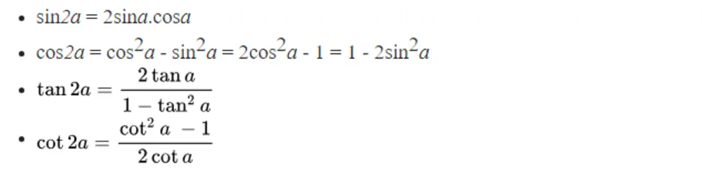 công thức lượng giác