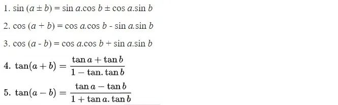 công thức lượng giác lớp 10