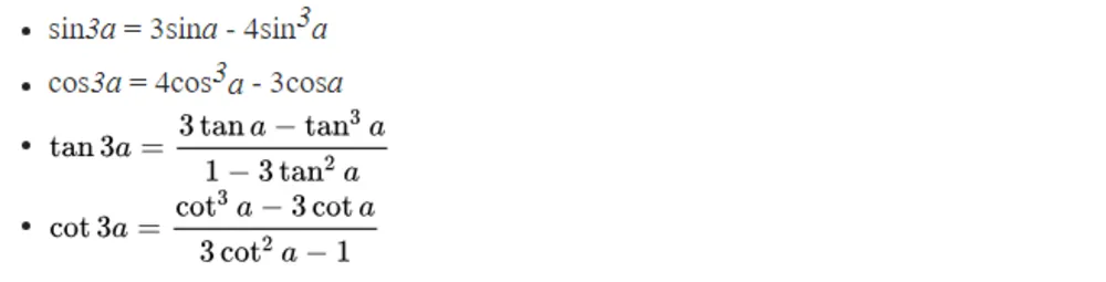 công thức lượng giác