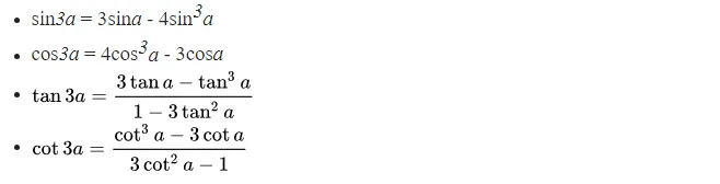công thức lượng giác lớp 10