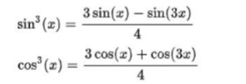 Công thức hạ bậc sin, cos bậc 3