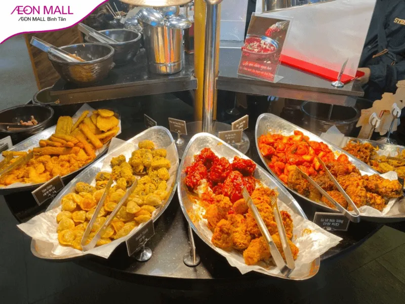 Các món chiên tại Dookki - nên ăn trước khi vào món lẩu chính