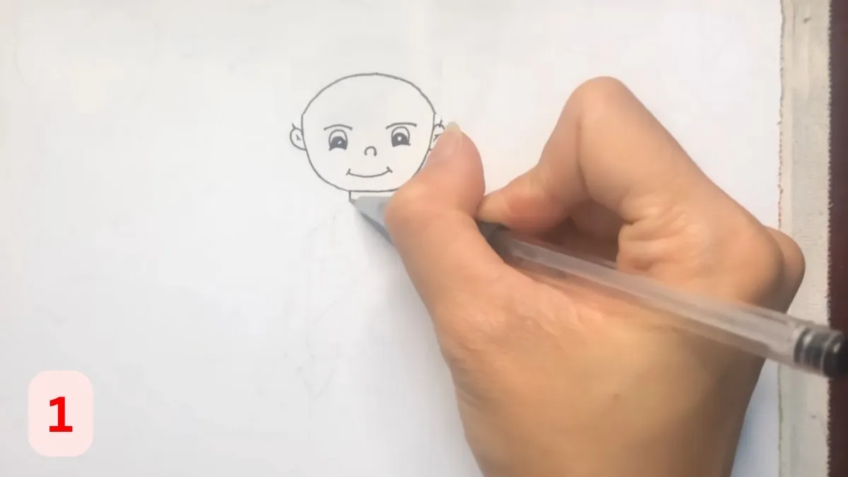 Phác thảo khuôn mặt với các đường nét cơ bản