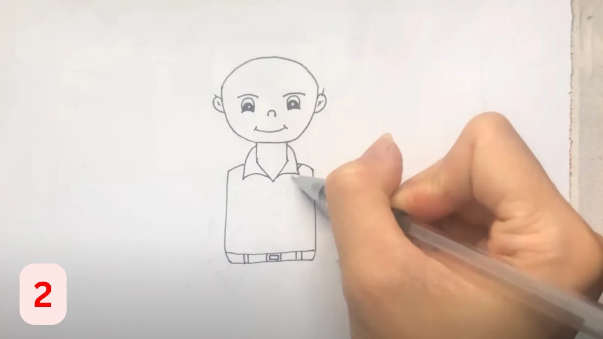 Vẽ áo quân phục với các chi tiết đặc trưng