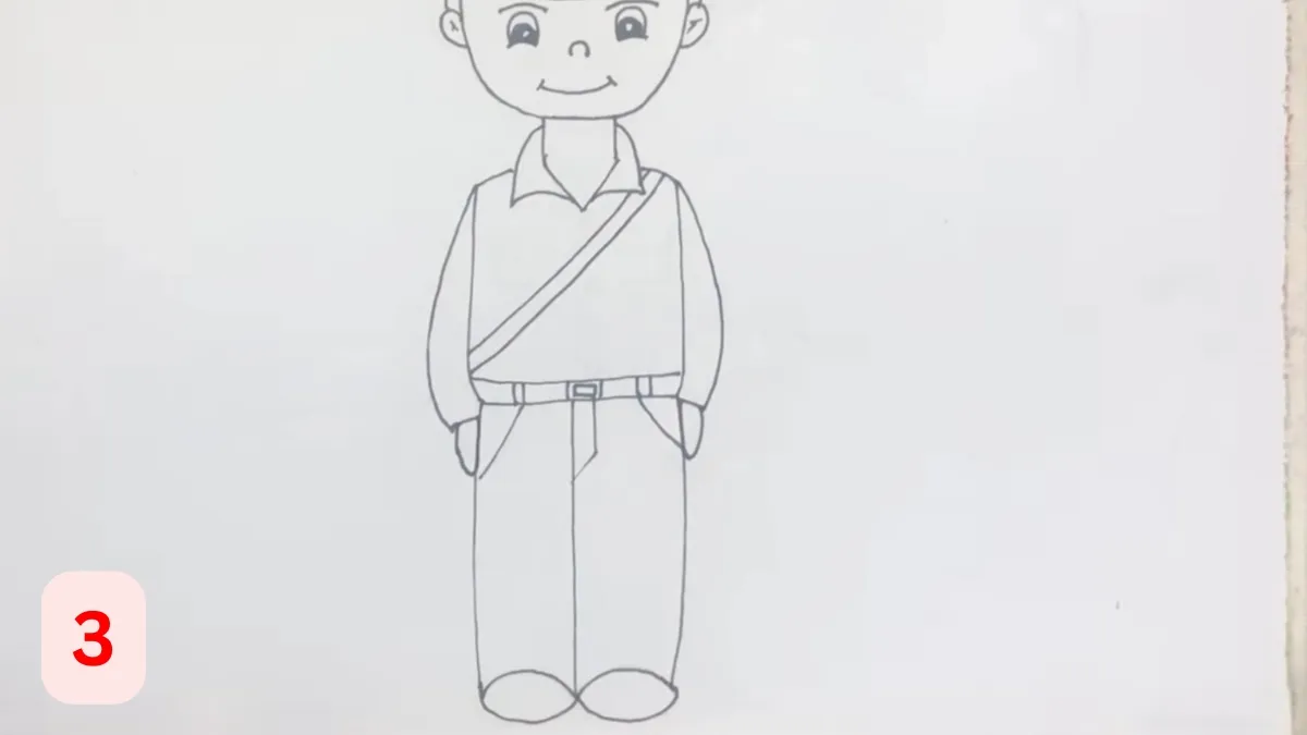 Vẽ tay và chân cân đối với cơ thể