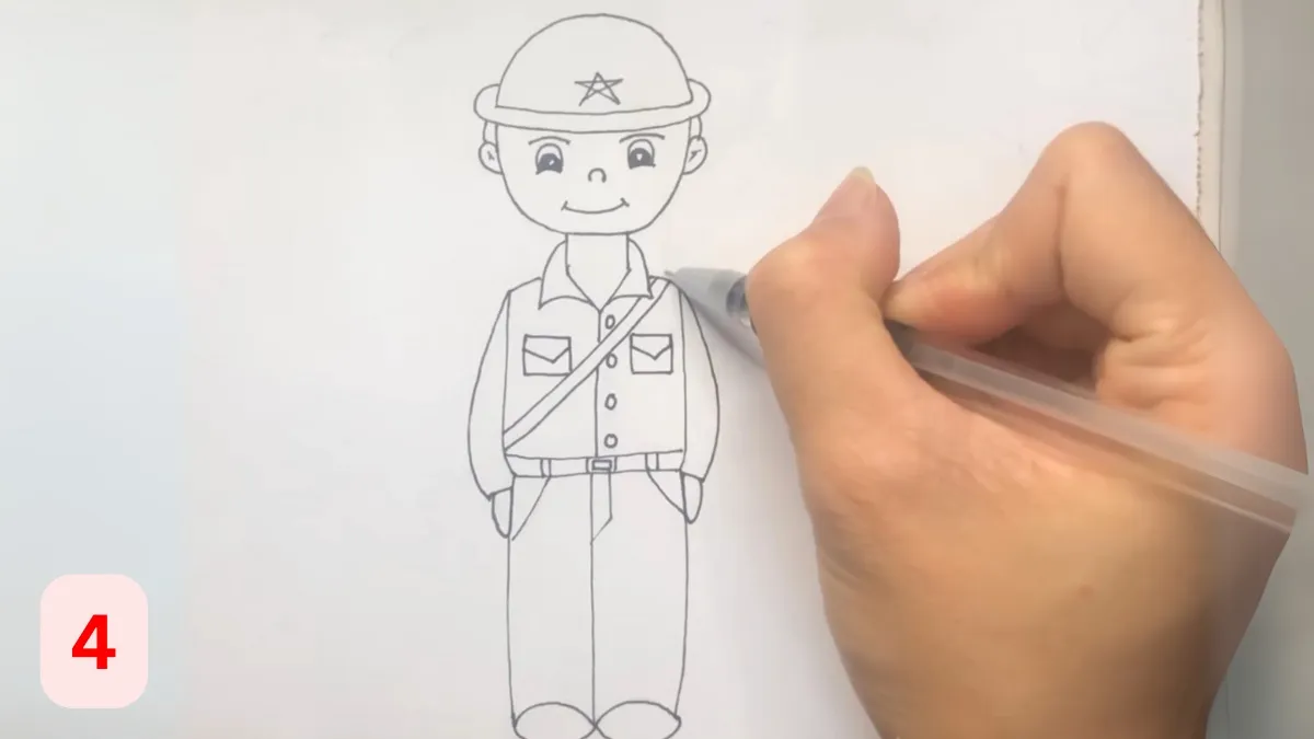 Vẽ mũ tai bèo với ngôi sao vàng