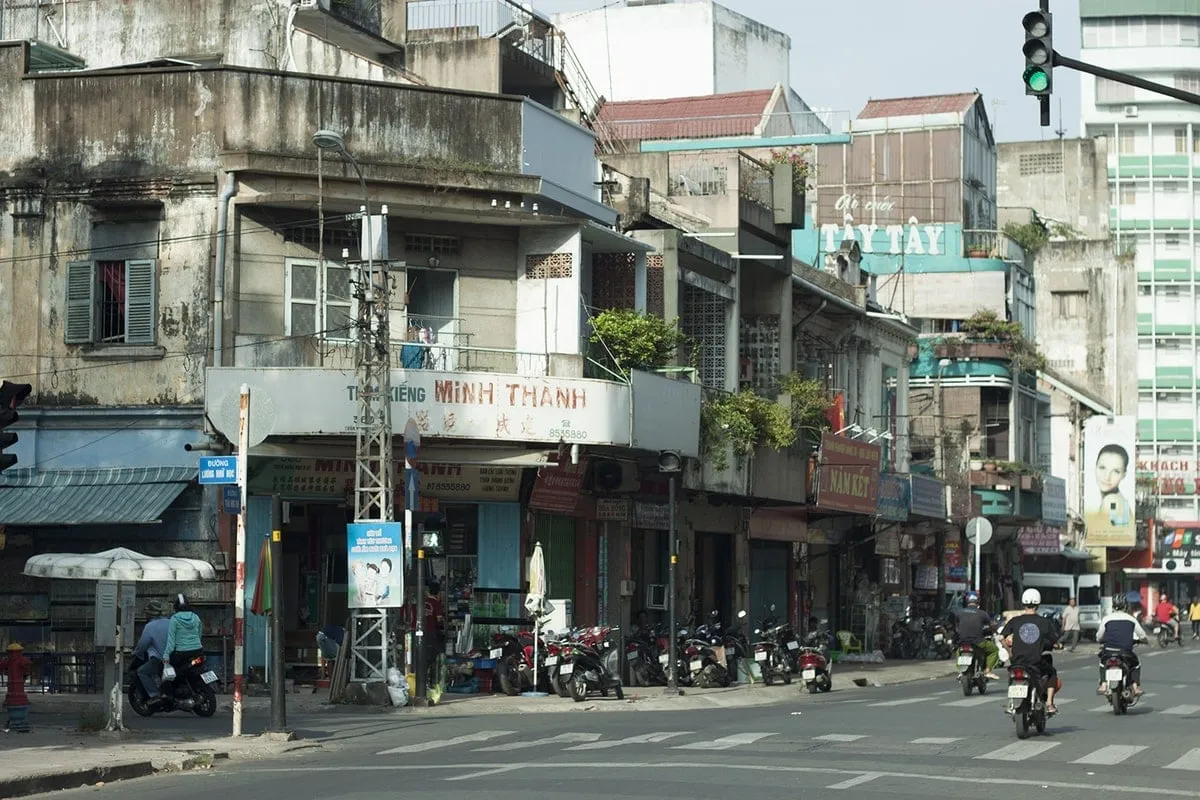 Bản đồ định vị các trục đường chính tại phố ẩm thực người Hoa Quận 5