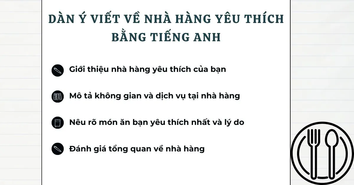 Từ vựng tiếng Anh về nhà hàng và ẩm thực