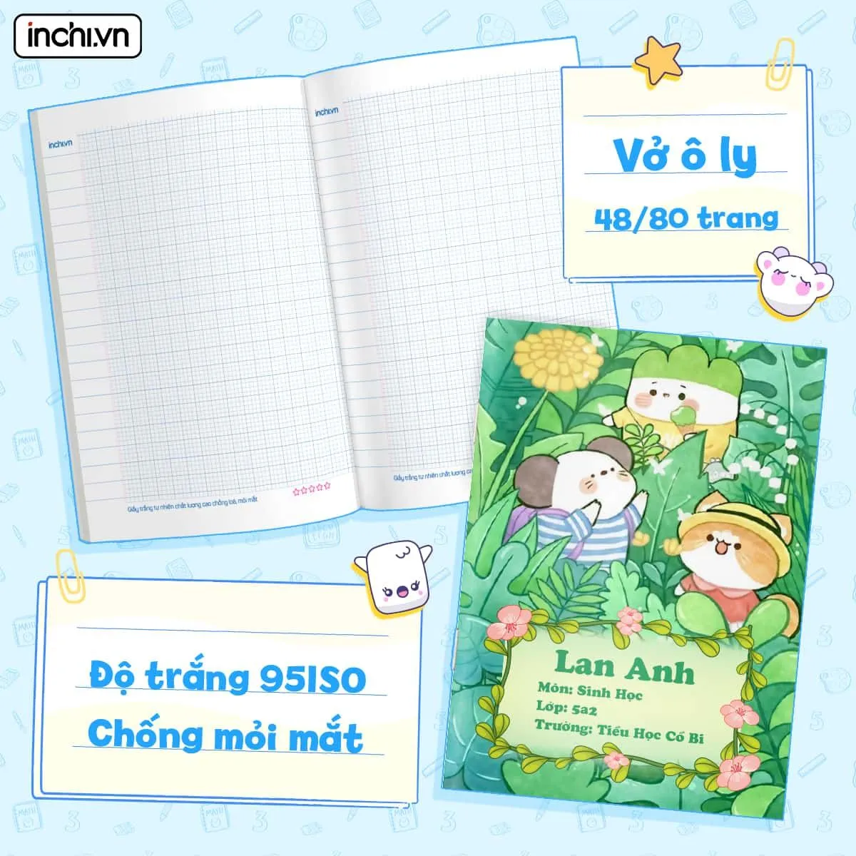 vở ô ly học sinh