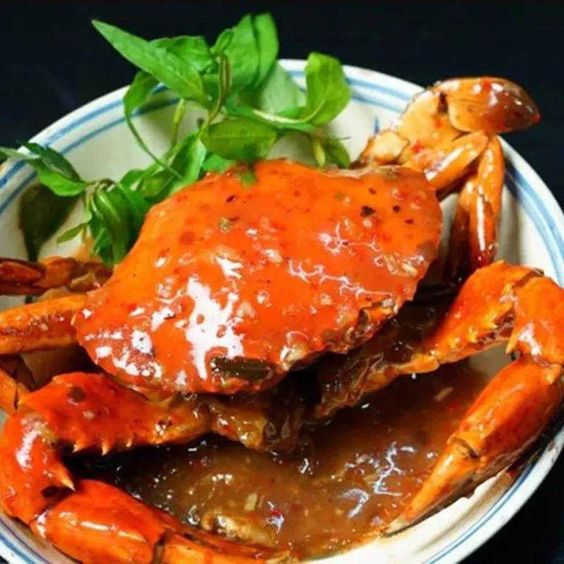 Thành phẩm cua biển rang me