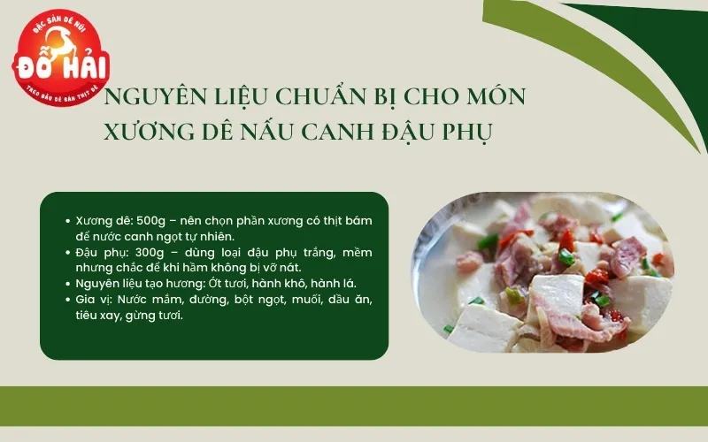Xương dê nấu gì ngon với đậu phụ trắng mềm mại bổ dưỡng