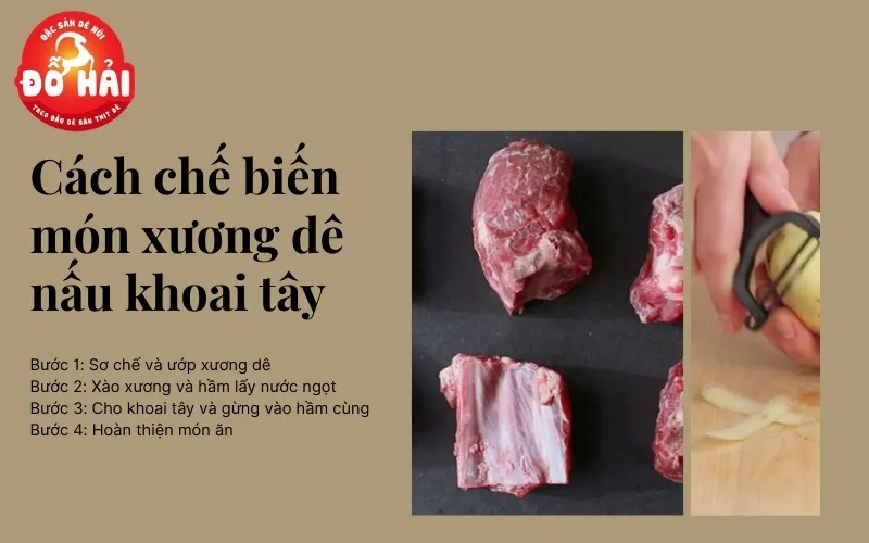 Xương dê nấu gì ngon cùng khoai tây chín mềm bùi béo