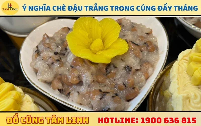 Cách bày trí chè đậu trắng trên mâm cúng Mụ chuẩn lễ nghi