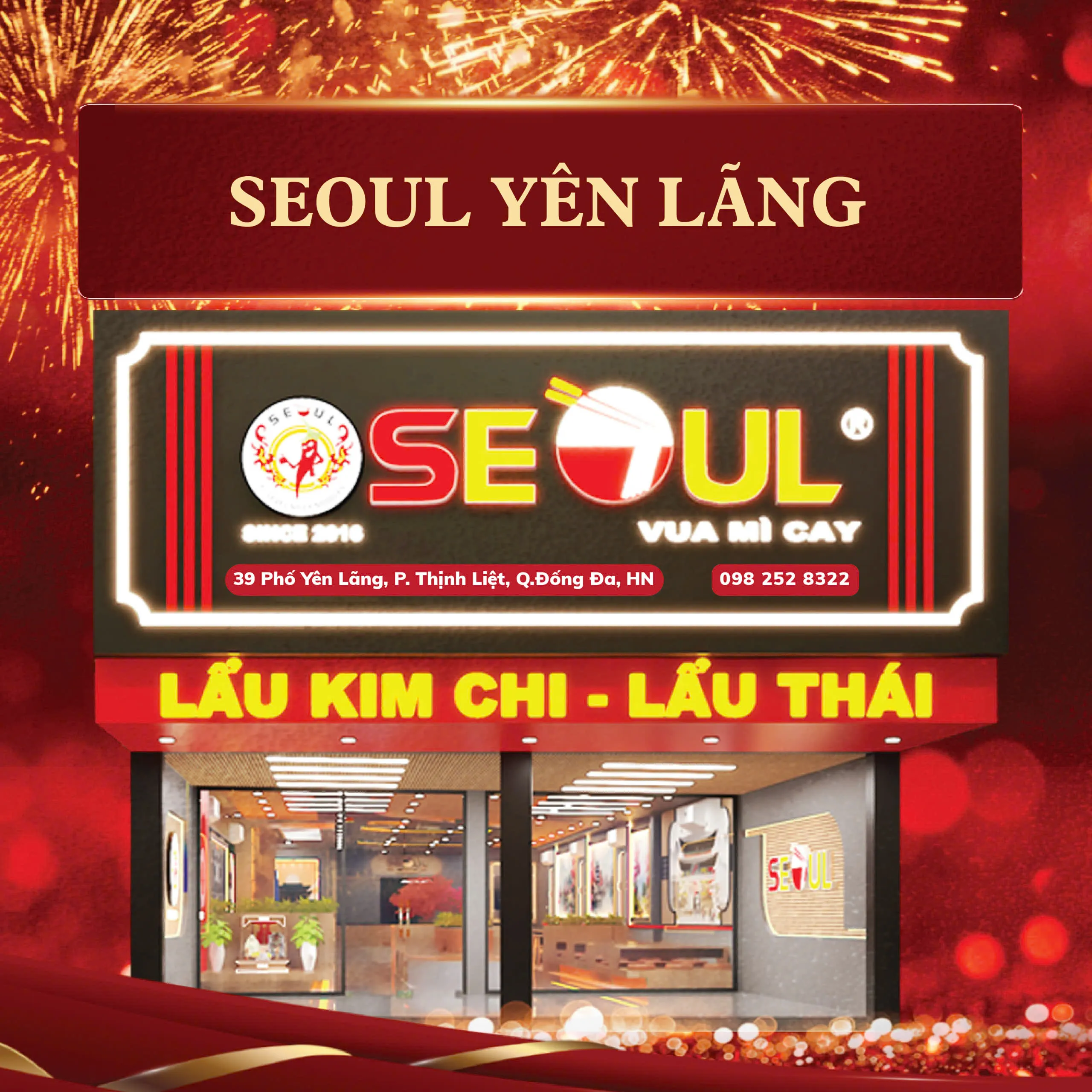 Không gian chi nhánh Mì Cay Seoul Yên Lãng