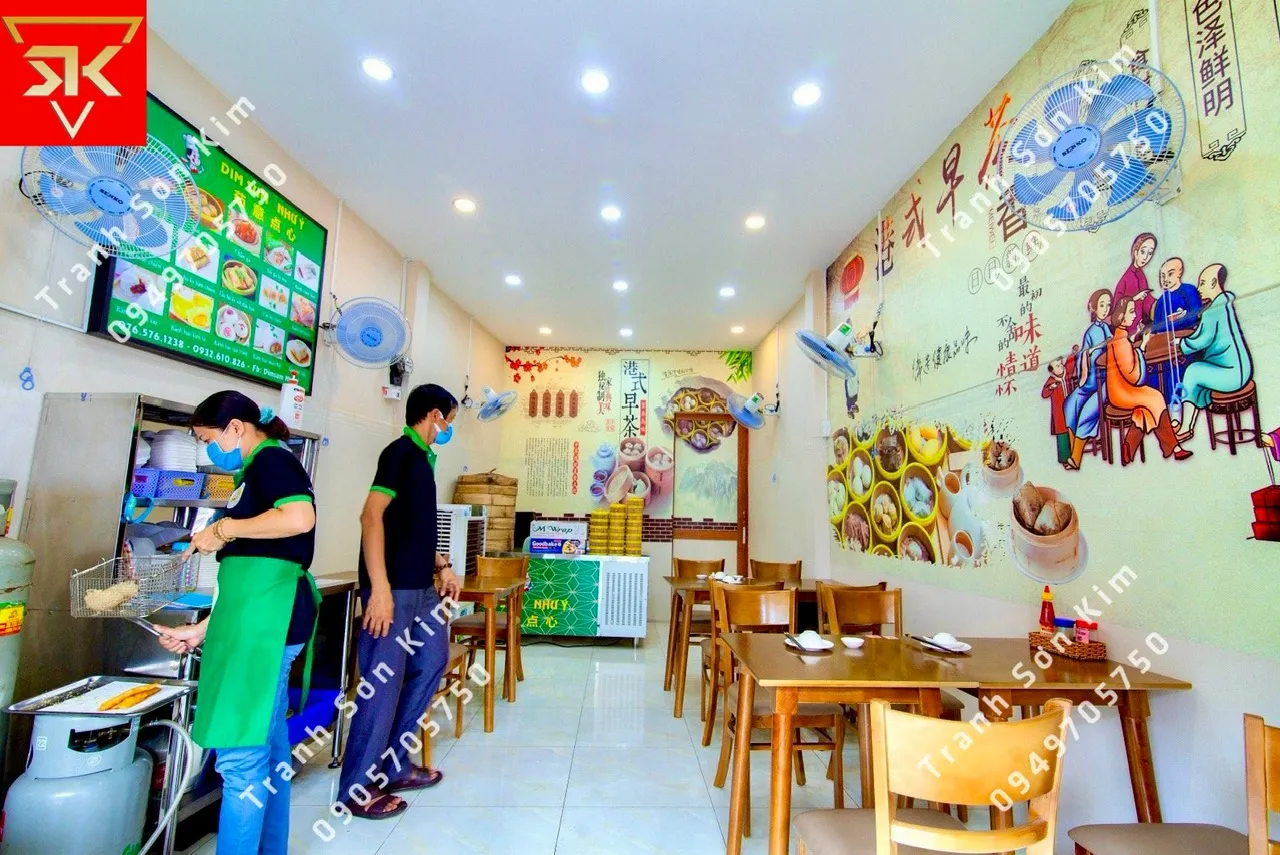 Tranh dimsum phong cách Trung Hoa