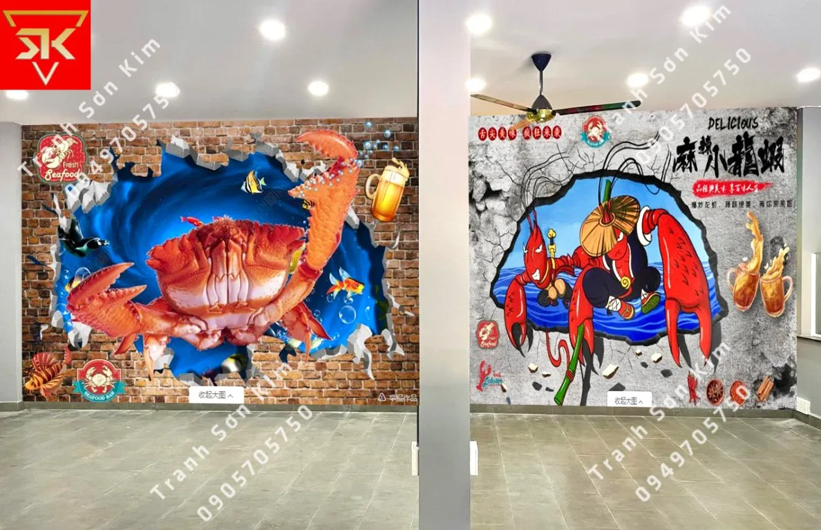 Tranh dán tường biển cả