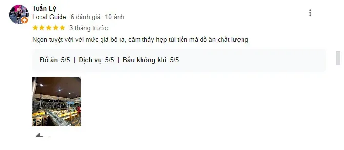 Feedback từ khách du lịch