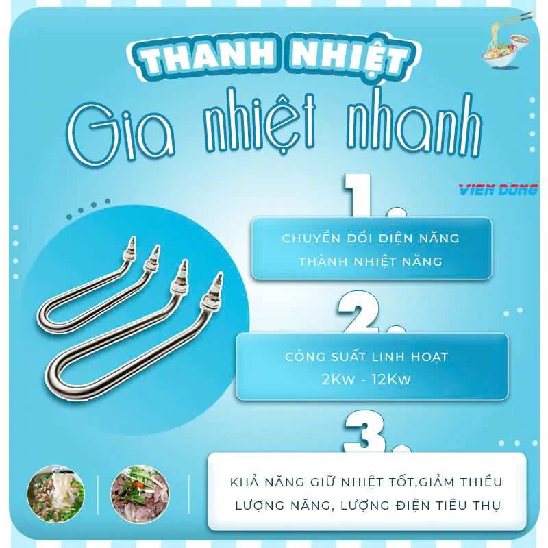 Linh kiện thanh nhiệt chữ U dành cho phụ kiện nồi nấu phở